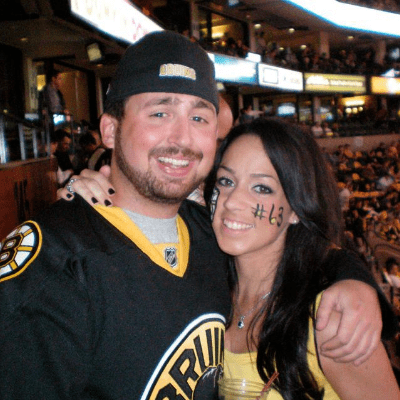 Amanda Baudanza at a Boston Bruins Hockey Game