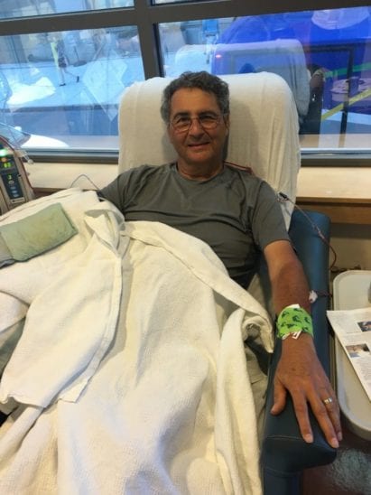 Dr. Roger Kligler smiles from his hospital bed