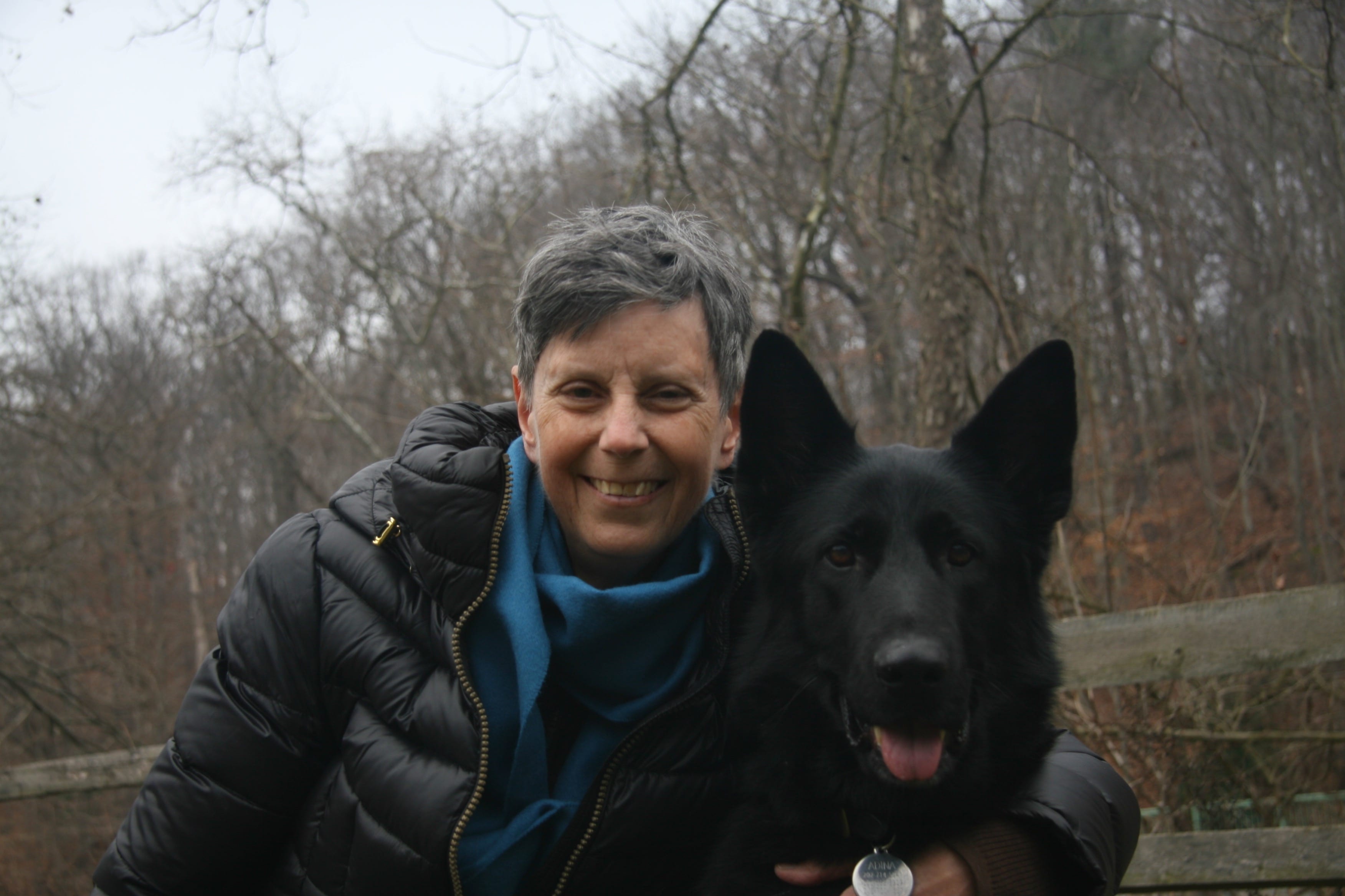 Mary Klein and her dog Adina